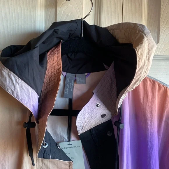 Sweaty Betty NWT Jet Longline Lightweight Boho Ombré Midi Nylon Jacket medium - Picture 12 of 16